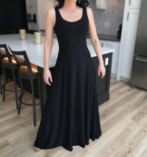 Black maxi tank dress.