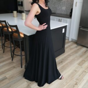 Black maxi tank dress.