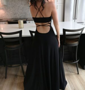 Backless maxi dress.