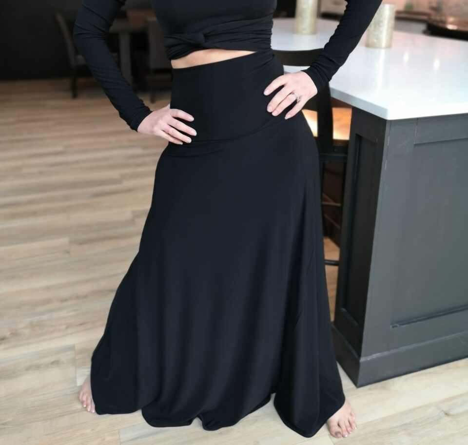 Black maxi skirt.