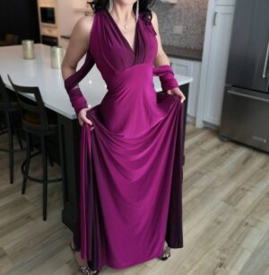 Purple ombre rap dress.