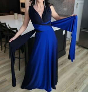 Blue and black ombre maxi dress.