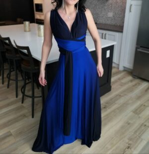 Blue and black ombre maxi dress.