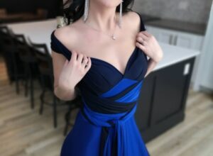Blue and black ombre maxi dress.