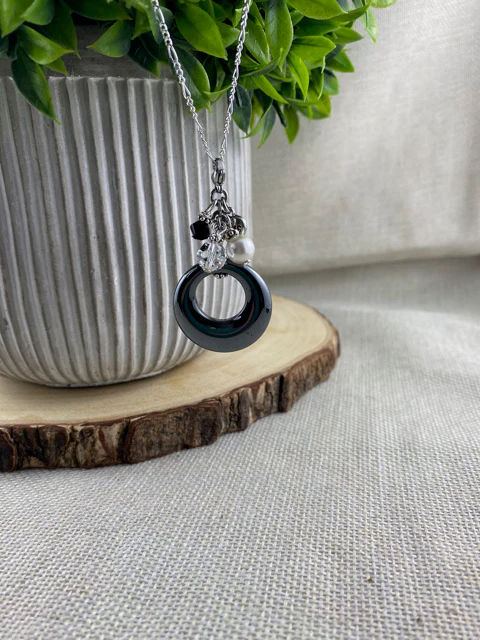 Detox hematite charm healing and protection.