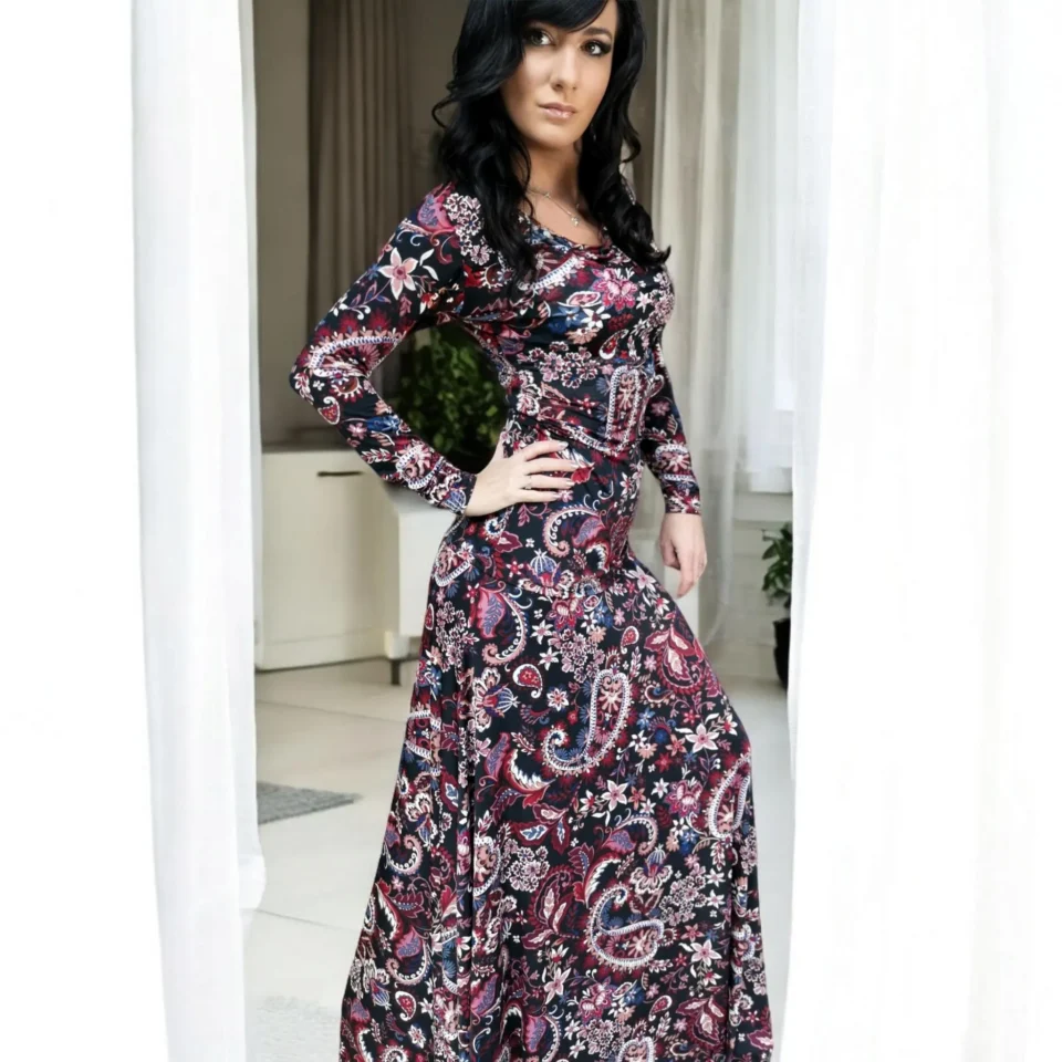 Maxi Paisley A-line Skirt,