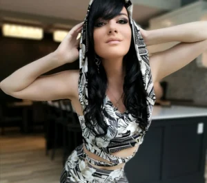 Neutral black, white and tan African tropical print hooded crop top and high-waisted maxi skirt, sold either separately, or together as a set.
