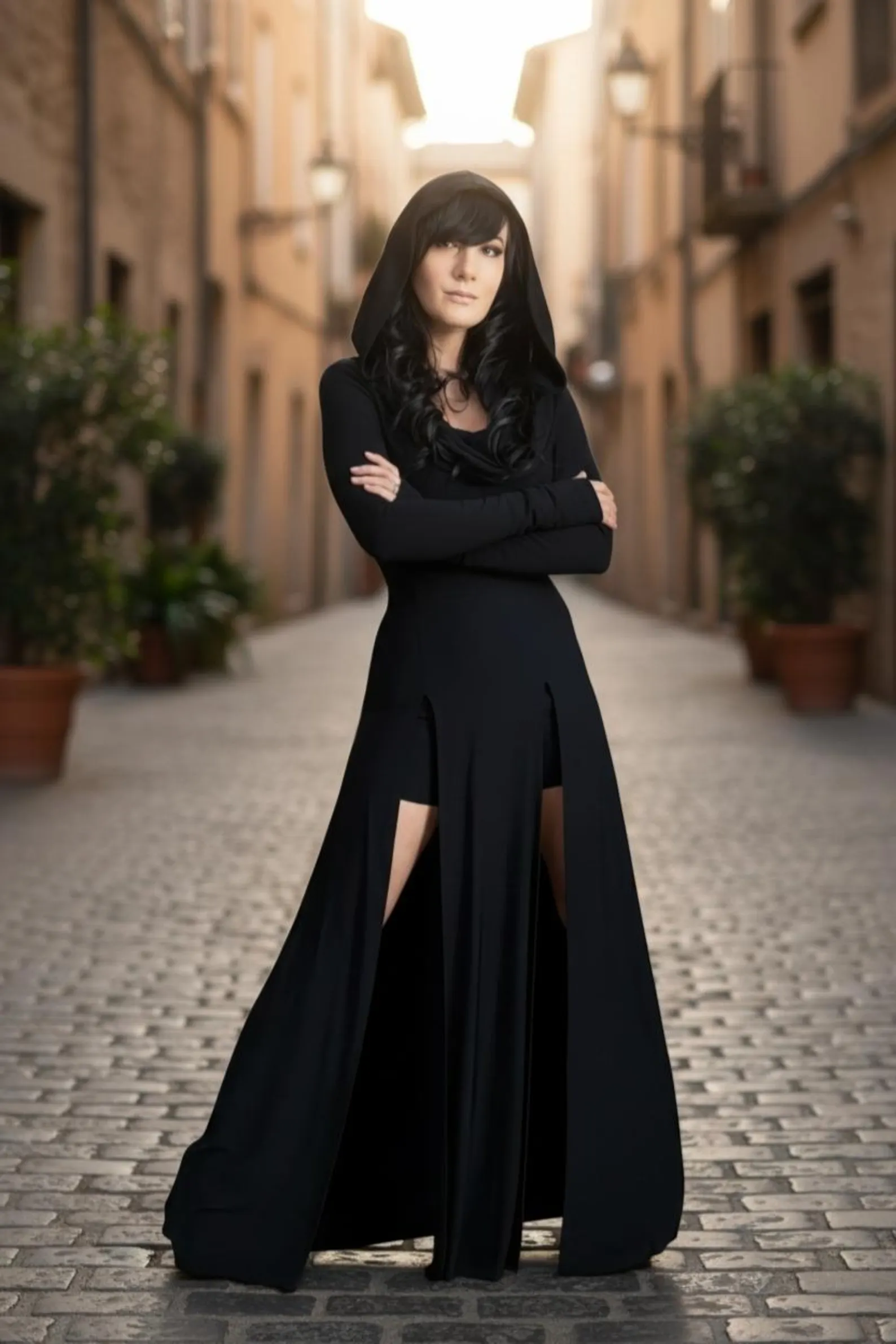 Bamboo Double-Slitted Maxi Dress | Genessa Jackson