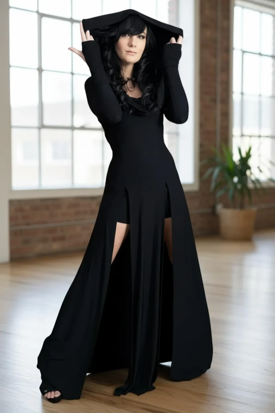 Bamboo Double-Slitted Maxi Dress