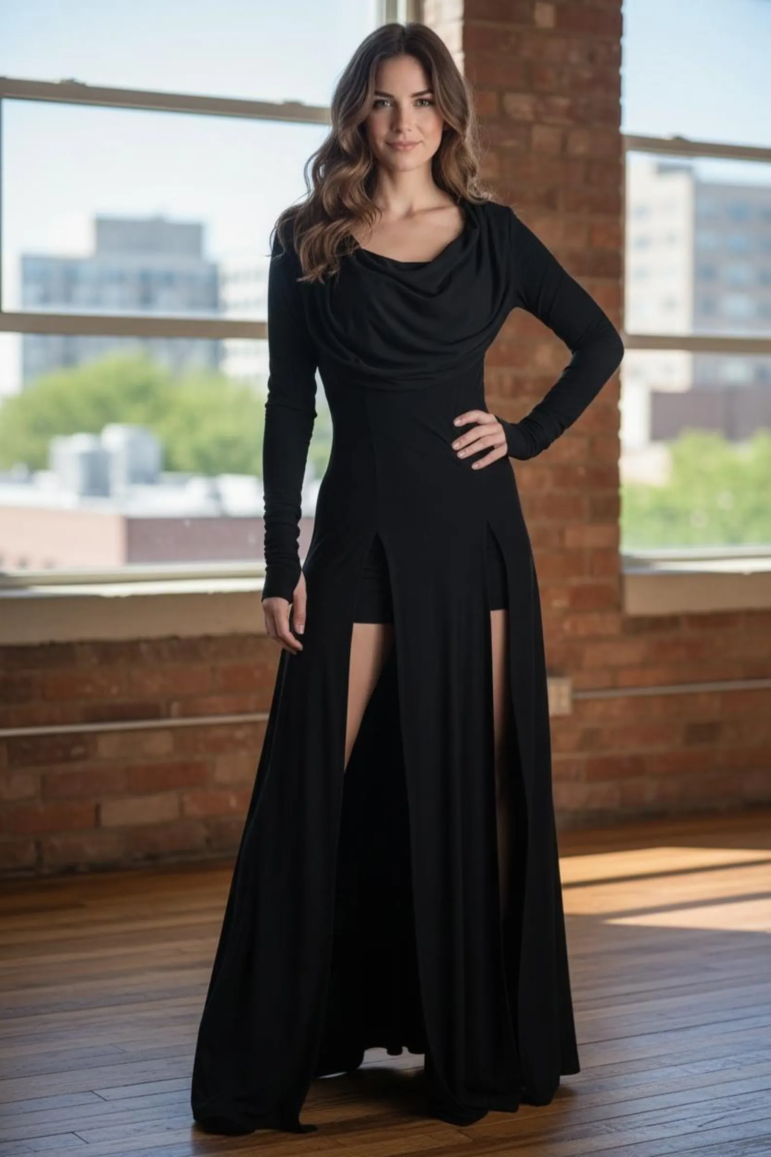 Bamboo Double-Slitted Maxi Dress | Genessa Jackson
