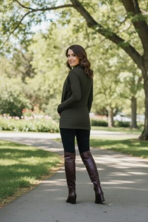 Viscose blend bark texture knit top, with long sleeves and oversized cowl neck.
