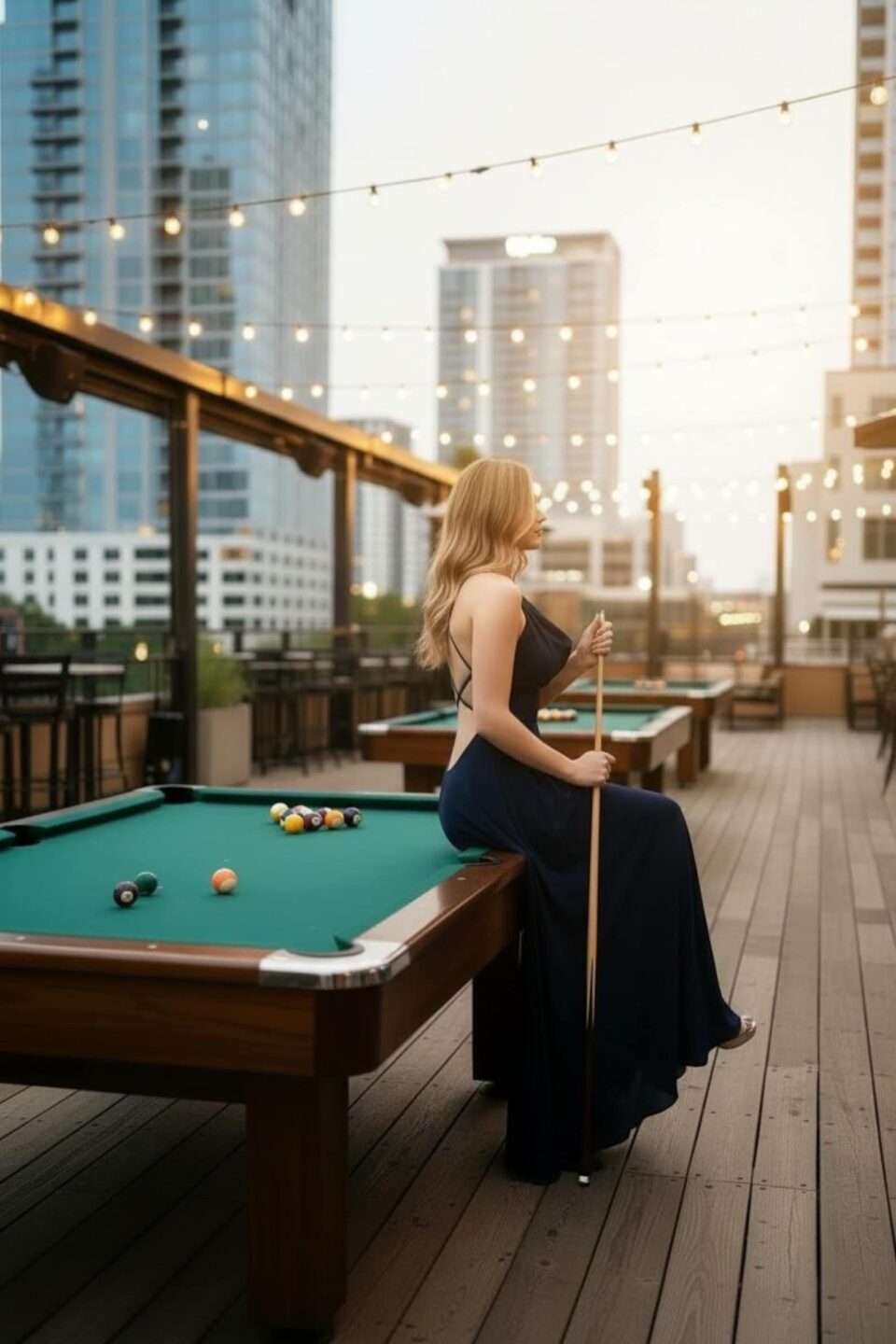 Open Back Navy Cowl Neck Maxi Dress