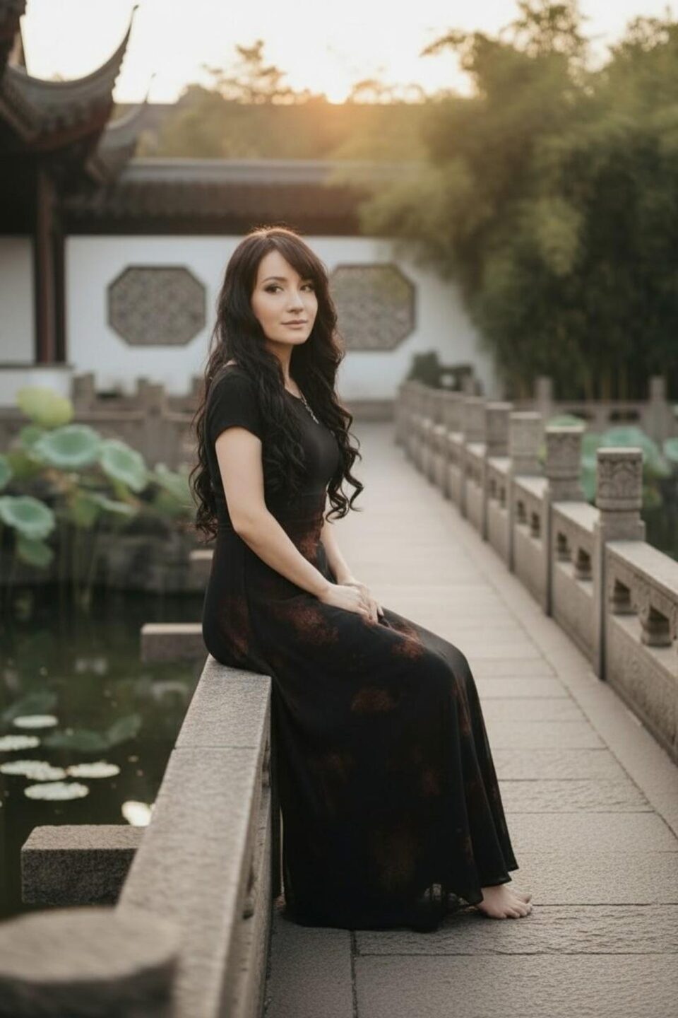 Empire Waist Cap Sleeve Maxi Dress