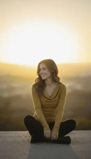 Long Sleeve Cowl Neck Top in Mustard Yellow, Soft Viscose Spandex