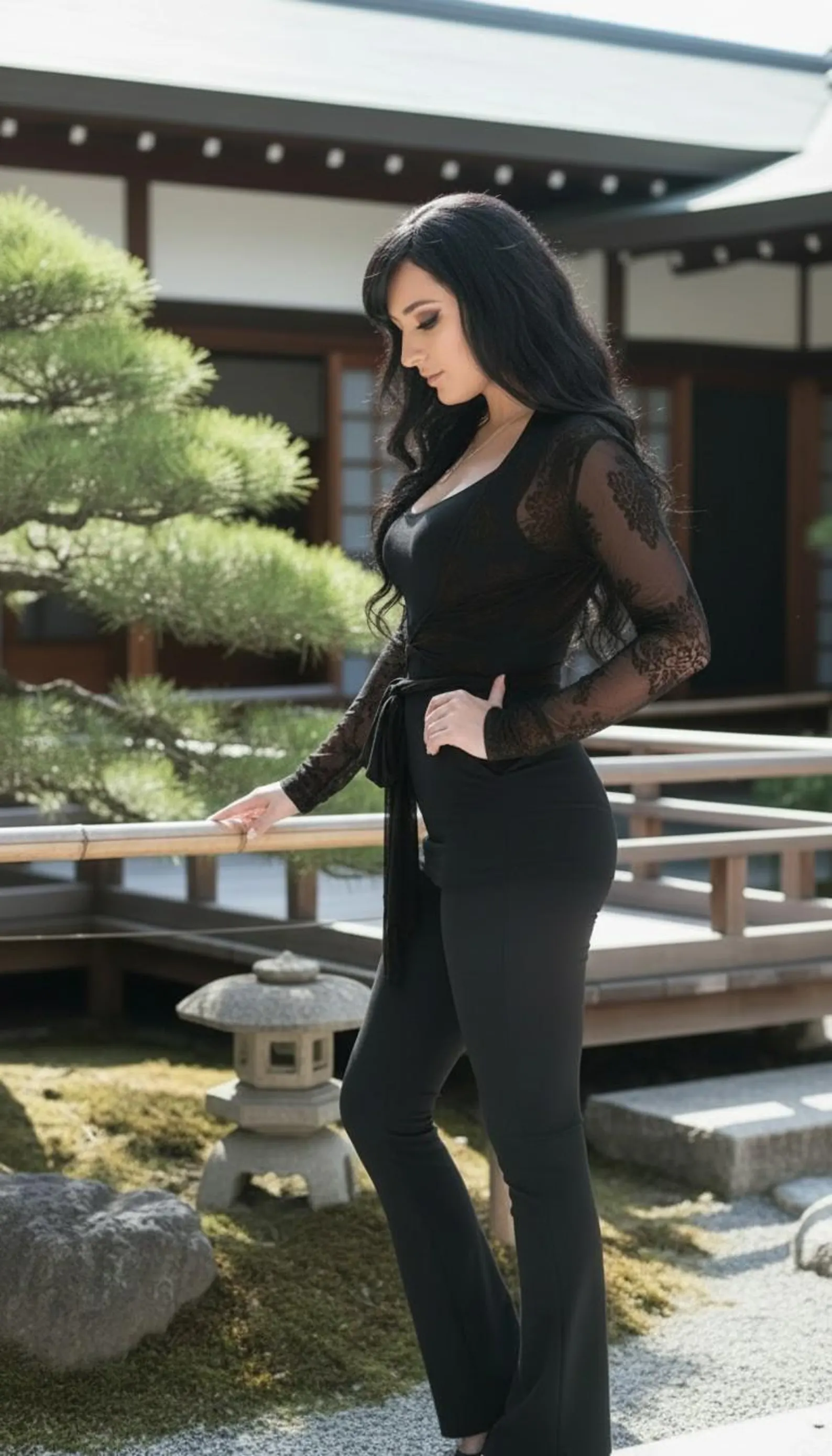 Mesh Jacket with Brown Velvet Floral Print, Women's Cropped Style