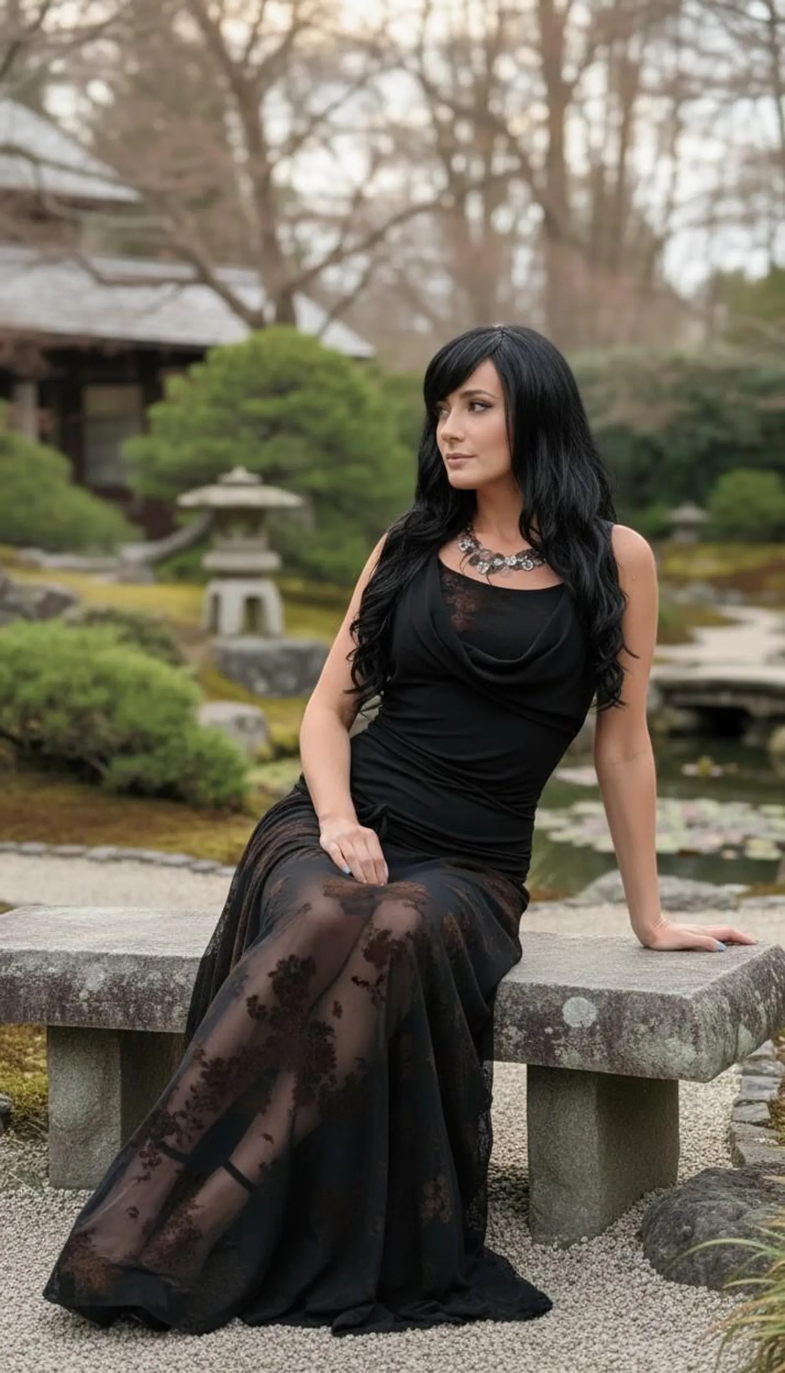 3 peice set. Crop top, maxi skirt with brown velvet stencil and cowl neck top that goes on top.